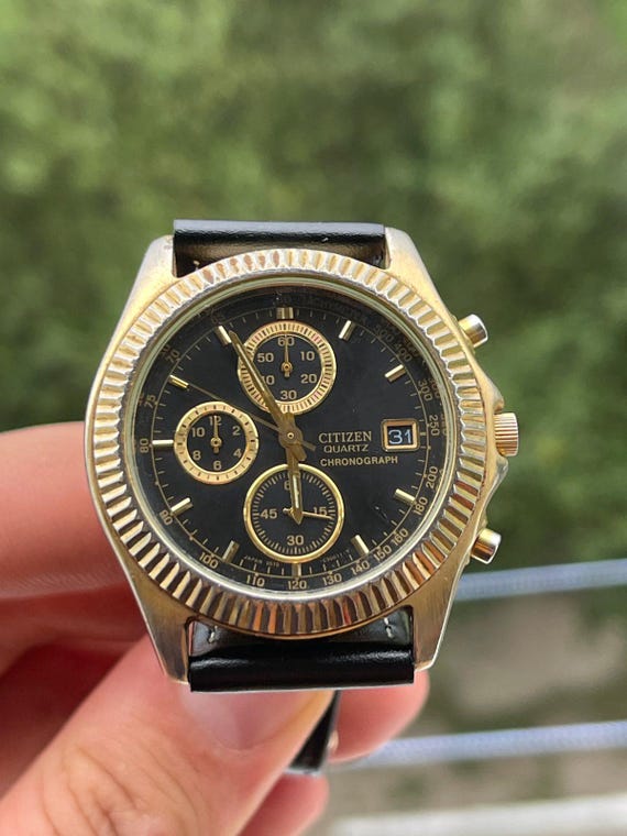Vintage Citizen Chronograph Quartz Men's Watch – Original, Fully