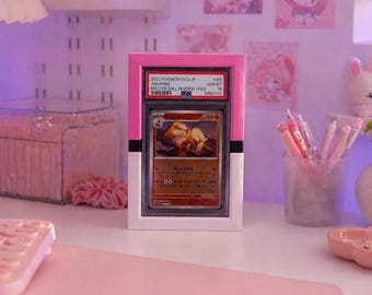 PSA Graded Kartenvitrine | Trading Card Frame Stand | Pokémon Kartenhalter | TKG Display-Rahmen | Schreibtischaufsteller | Sammler Geschenk