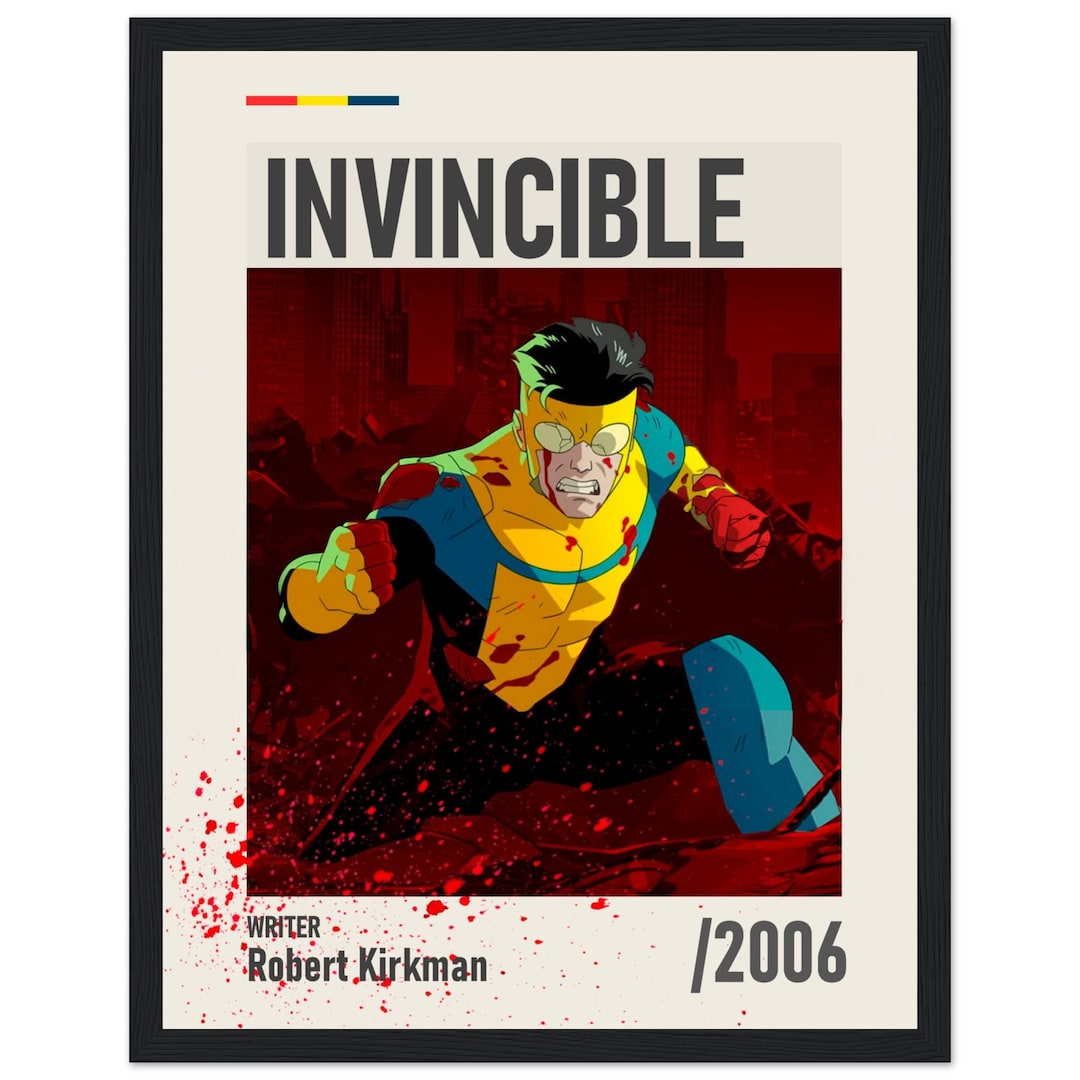 Invincible Inspired Poster | Comic Style Wall Art | Framed Superhero ...