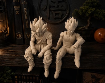 Goku Shelf Sitter Figure | Manga Bookshelf Decor | Anime Display Figure