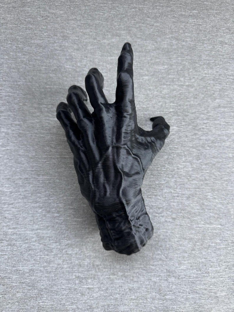 Soporte para llaves de pared con forma de mano de bruja / Soporte gótico / Decoración espeluznante / Gancho de terror / Figura de Halloween imagen 2
