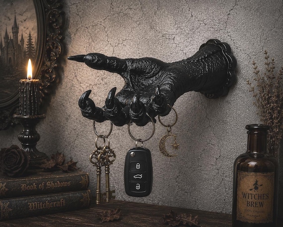 Witch Hand Wall Key Holder | Gothic holder | Spooky Decor | Horror Hook | Halloween figure