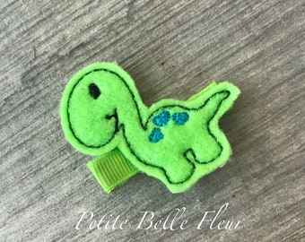 Green Dinosaur Hair Clip | Toddler Hair Clip | Hair Clip | No Slip Hair Clip Barrette | Pigtail Hair Clips | Hair Clip Set