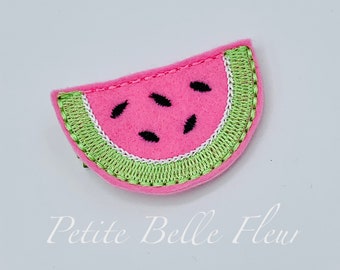 Watermelon Hair Clip | Pink and Green Watermelon Hair Clip | No Slip Hair Clip Barrette | Pigtail Hair Clips | Hair Clip Set