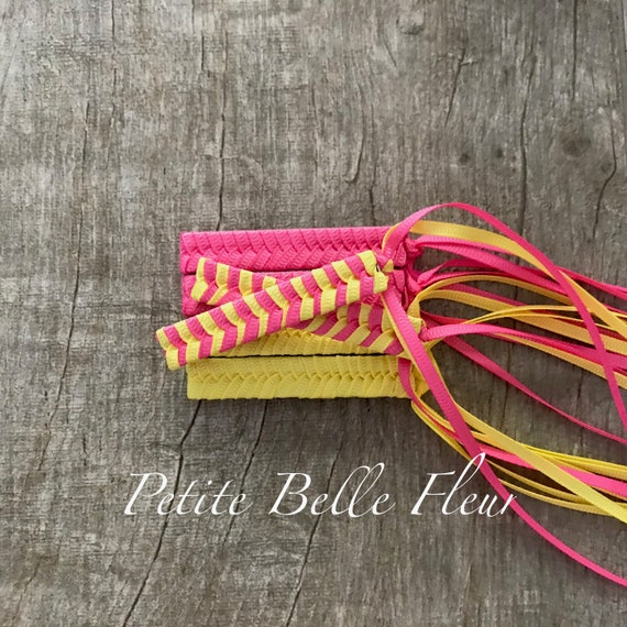 Hot Pink Ribbon Barrettes – The Barrette Box
