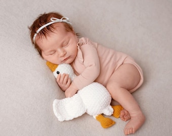 Easy Goose Crochet Pattern – Amigurumi Plush Lovey PDF Tutorial in English