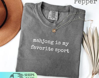 Maglietta Comfort Colors® Mahjong è il mio sport preferito: serata di giochi divertenti, amante delle piastrelle