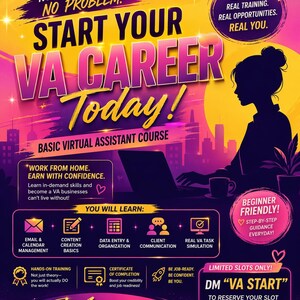 Basic Virtual Assistant Course | Beginner VA Training, Work From Home (Certificate)