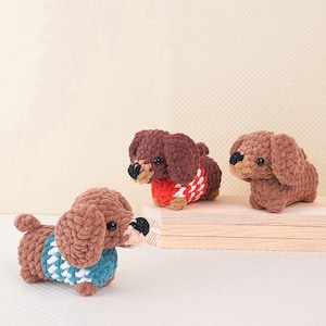 DachShund Dog Crochet Patterns, Stuffed Animal Crochet Pattern, Amigurumi Crochet Pattern, Dog Amigurumi Crochet Pattern