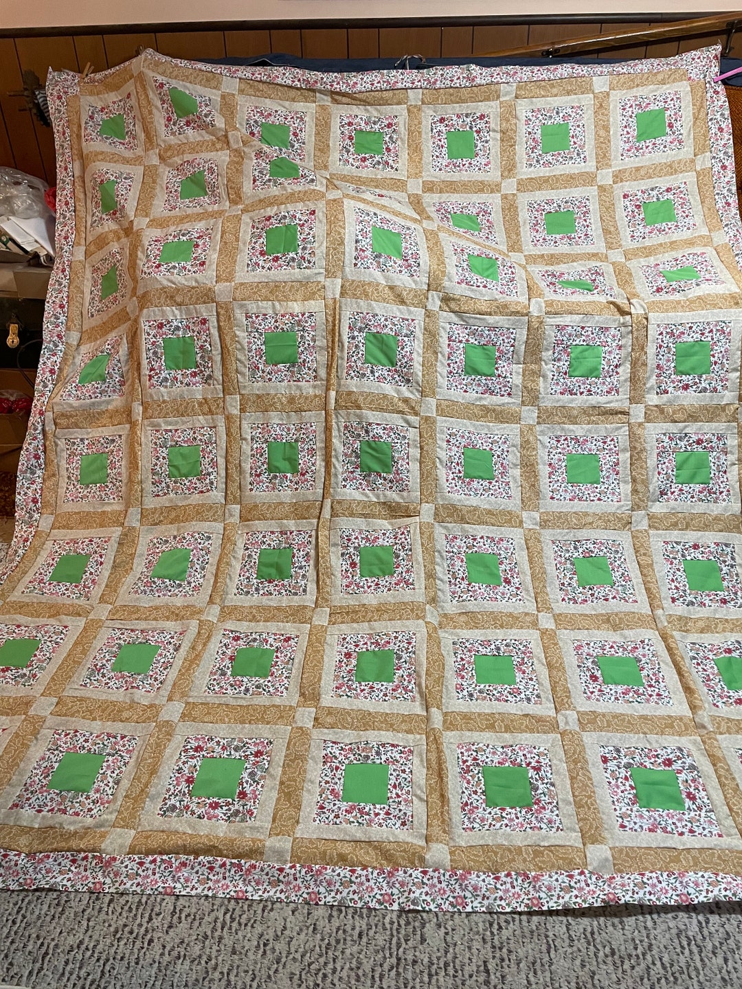 in-the-meadow-quilt-top-87-x101-inches-floral-pattern-with-etsy