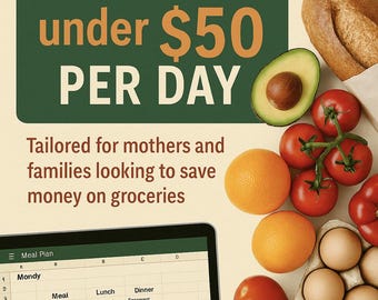 EveryMate Family Budget Kit – Essensplan + Einkaufsliste + Rezepte (Unter 50 Dollar am Tag)