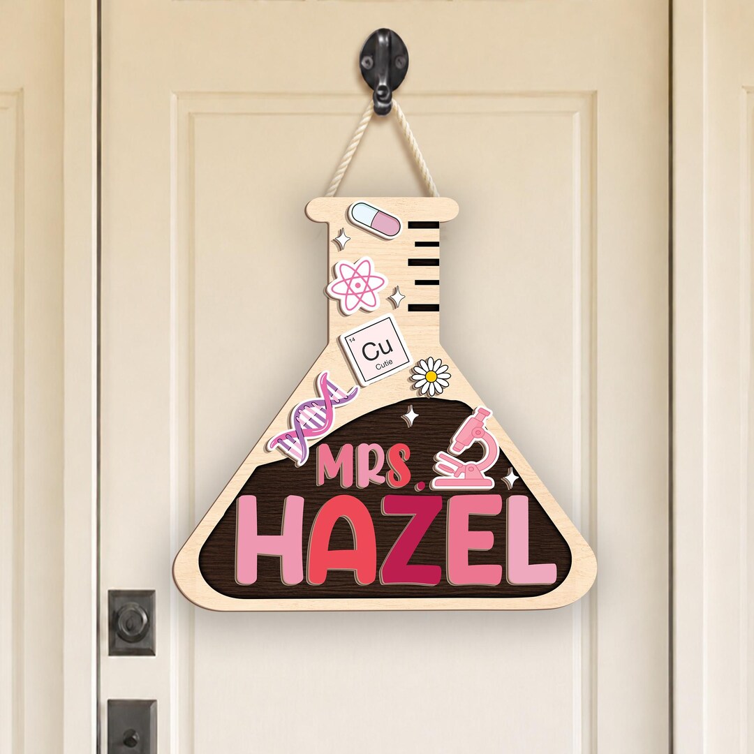 Custom 3D Science Teacher Door Sign, Science Classroom Decor, Custom ...