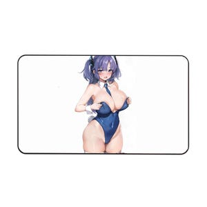 Tapete de juego TCG con zonas Tapete de juego TCG con temática de conejo y chica de anime