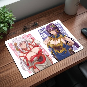 Anime TCG Playmat: Waifu Dragon Duel Battle Card Game Mat