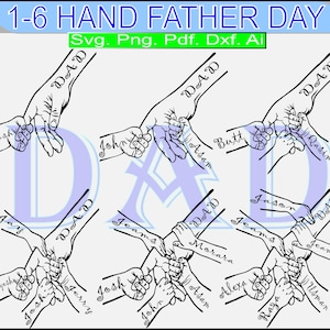 DAD Day, Father&#39;s Day Fist Bump Set, Baby Toddler Kid Papa Fist Bump, Family SVG, Father&#39;s Day Design, DAD Hand Svg, Father&#39;s Day Gift
