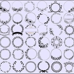 Decorative Frame SVG | Circle Frame Svg | Floral Border Svg | Vintage Frames Svg | Victorian Frame Svg | Ornaments Svg | Wedding Frame | SVG