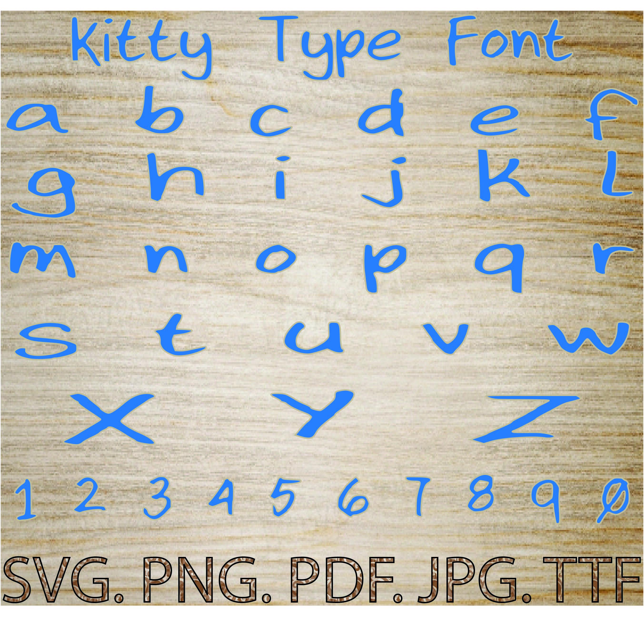 Kitty Font SVG, Cute Handwritten Script Alphabet (digital Files) - Etsy