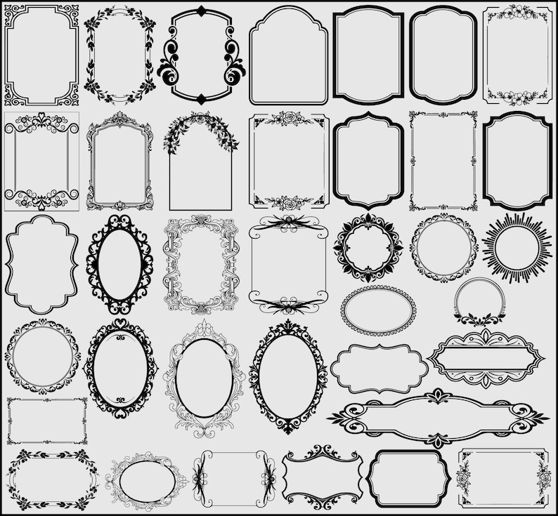 Classic Frames Svg Bundle, Labels Svg Png, Label Borders Svg ...
