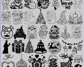 Christmas Svg Bundle Cricut , Christmas Clipart, Christmas Svg Files for Cricut, Christmas Svg Cut Files, Christmas Clipart Commercial Use