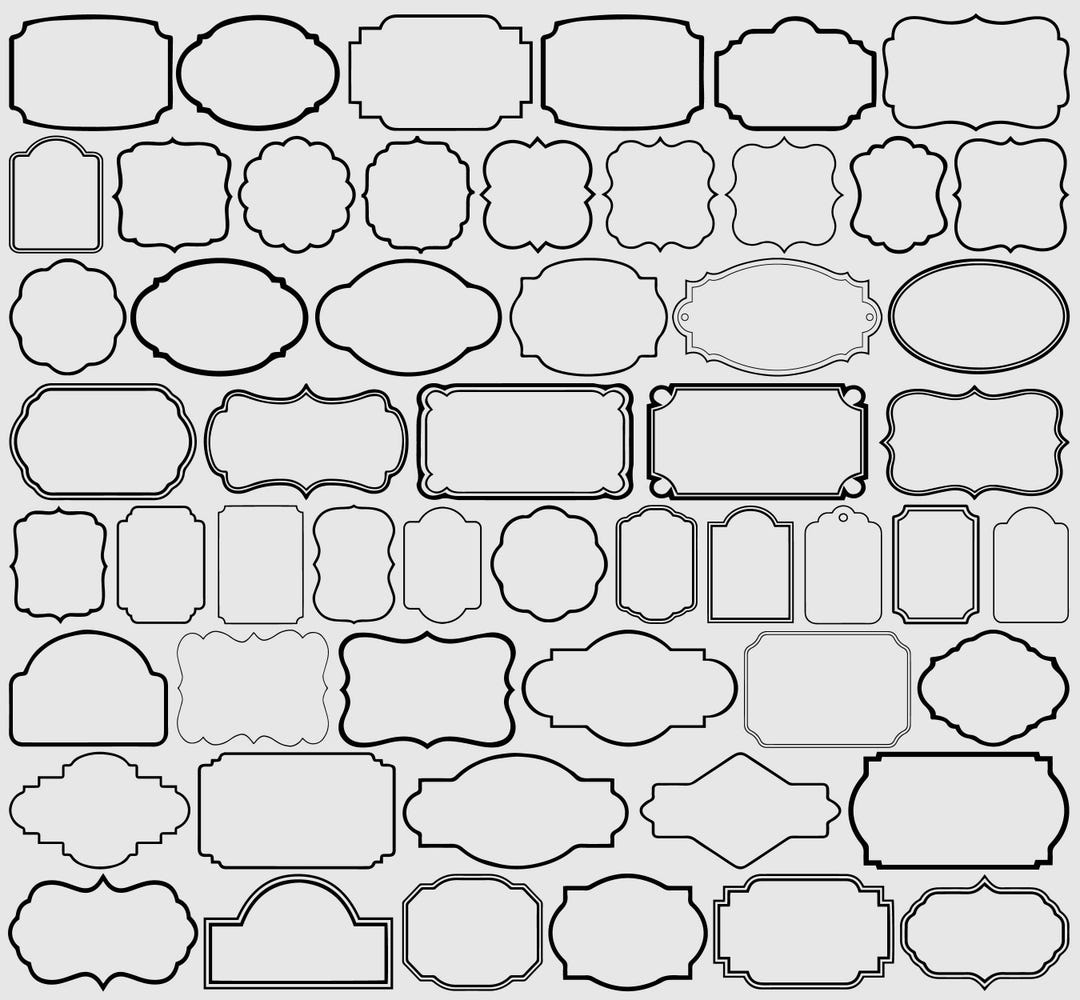 157 Classic Frames Svg Bundle, Labels Svg, Label Borders Svg ...