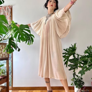 ワンピース 70s Floral Cotton Gauze Dress 70s Gauze Dress - Etsy