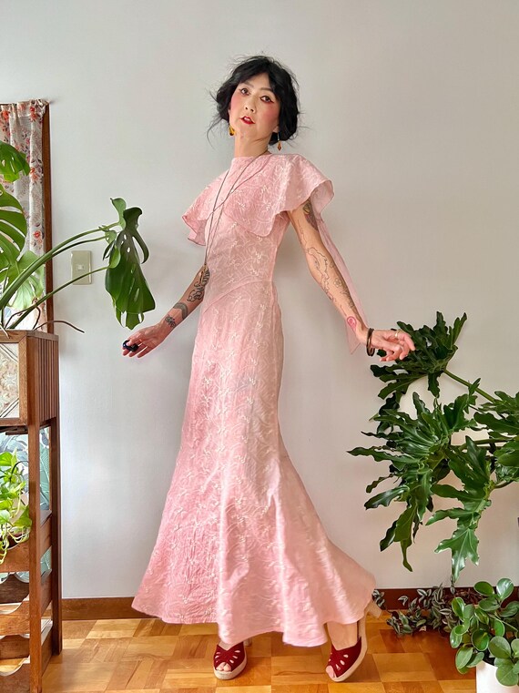 Embroidered Organza gown- (9535) main image 0