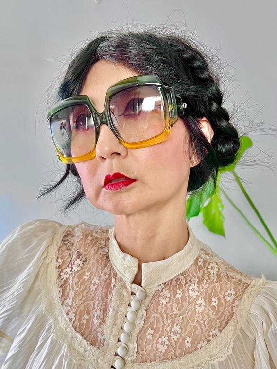 RARE 1970s Christian Dior D07 Optyl Oversized Butterfly Sunglasses