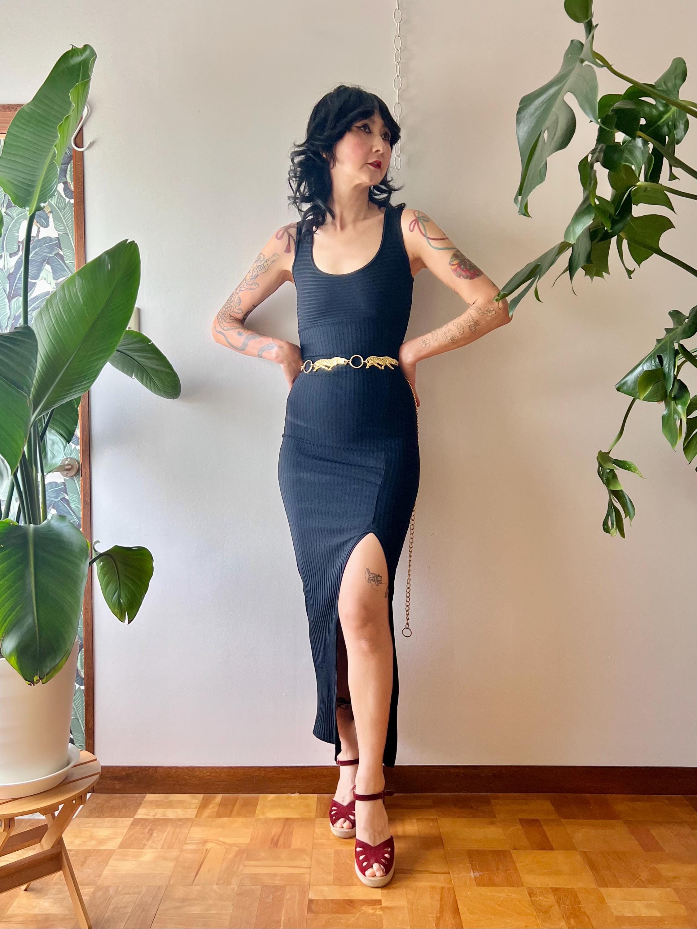 corset dress gold Sweetheart Split Rose Prom Dresses PC_D AU Size:8.5 and high side slit Knit Tie-Waist Modest Dress