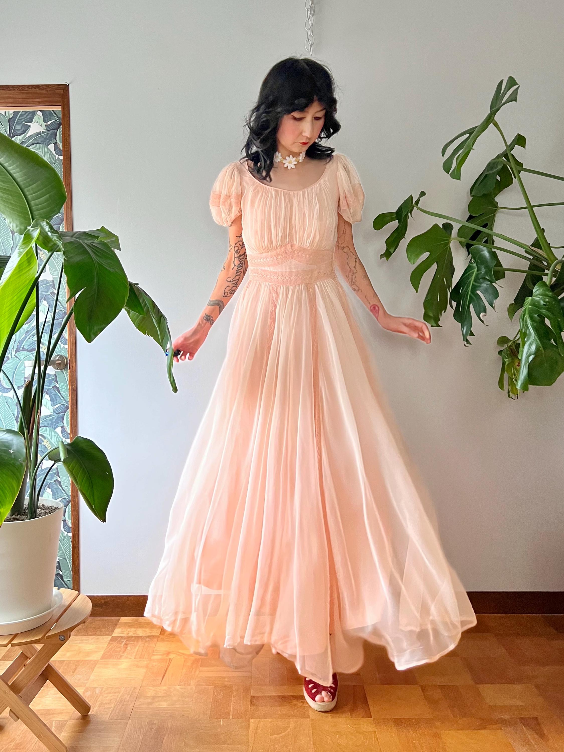 Blush Empire Waist Wedding Dress - Etsy Blush Empire Waist Wedding Dress - Etsy