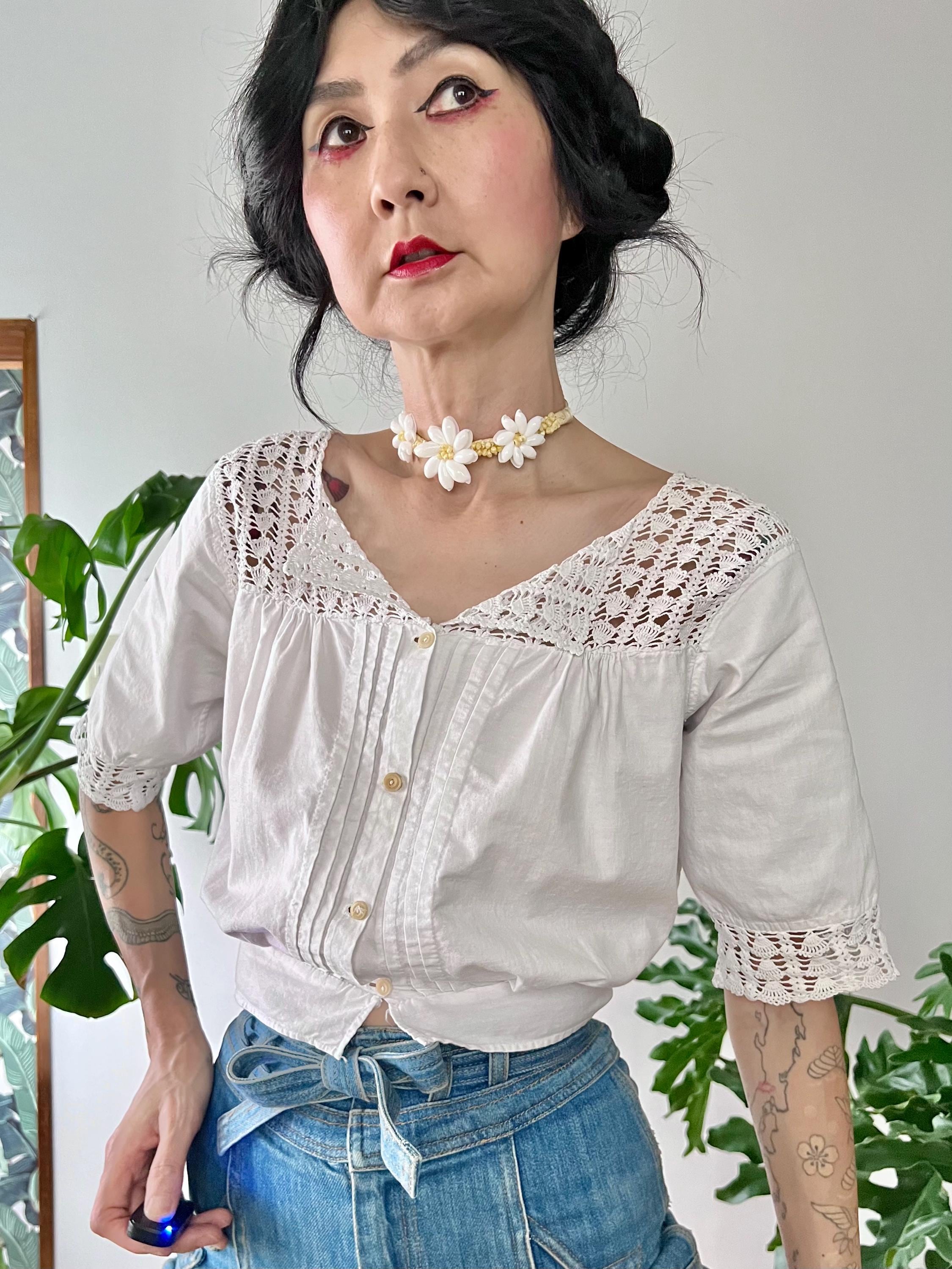 Pintuck Blouse - Etsy