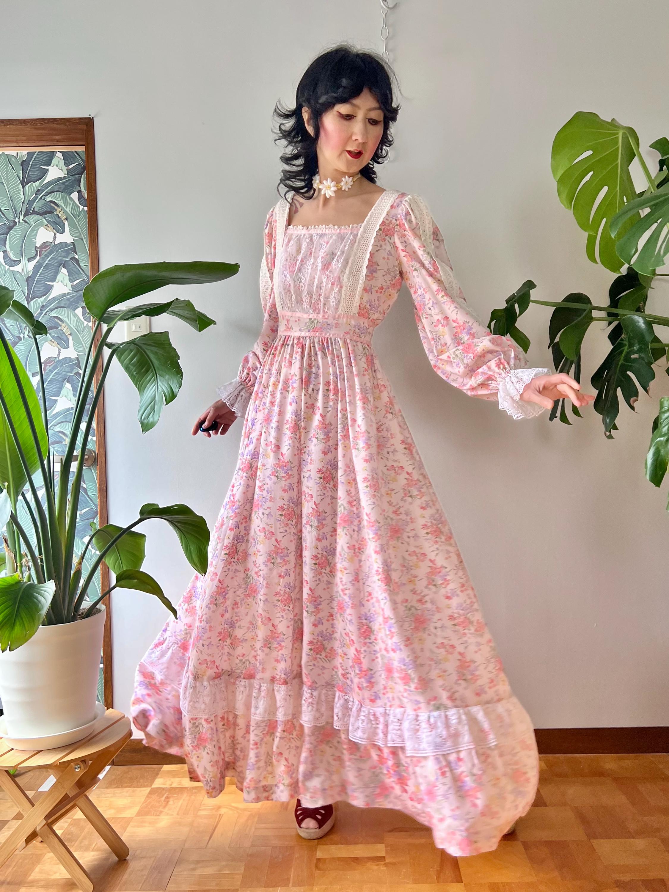 Pink Floral Prairie Maxi Dress