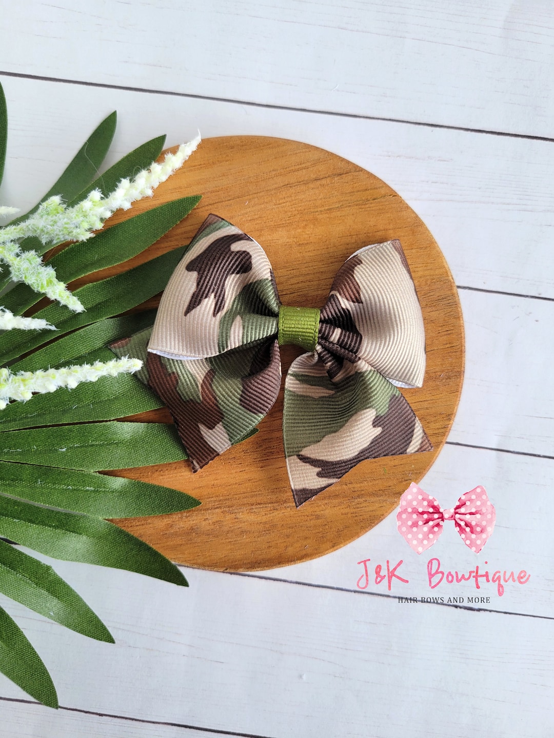 Camo Hair Bow Hair Clip Hunting Hair Bow Hair Bow Baby Etsy