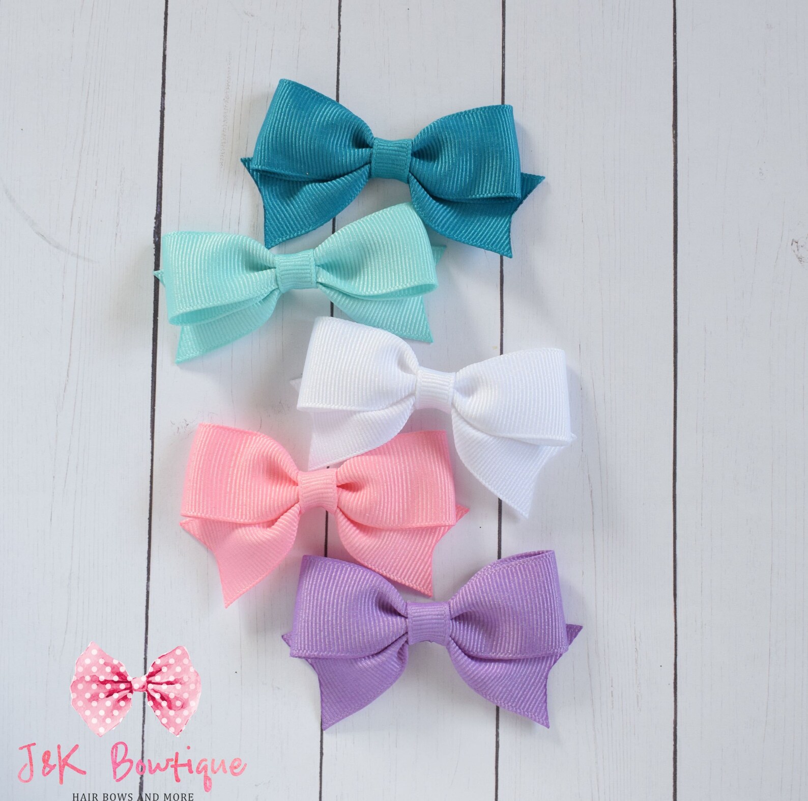 Baby Hair Clips Pigtail Hair Bow Clips Solid Hair Bows Etsy