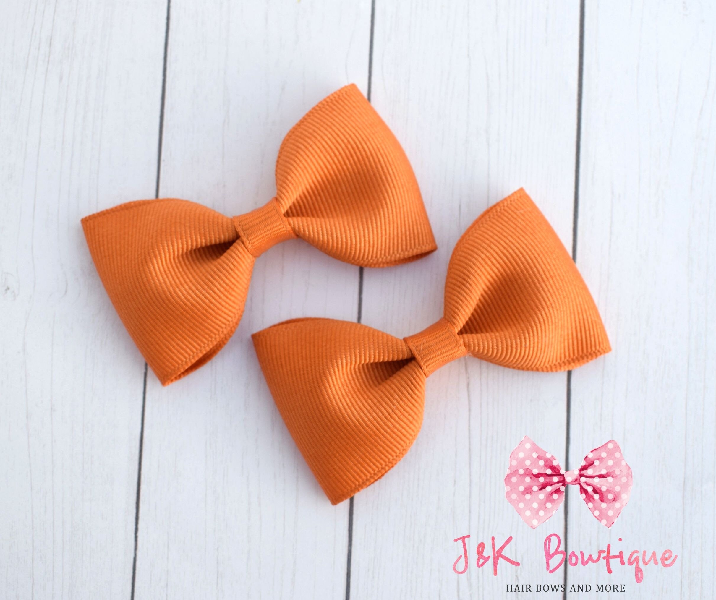 Ginger hair bow orange hair bows pigtail bows small hair Etsy