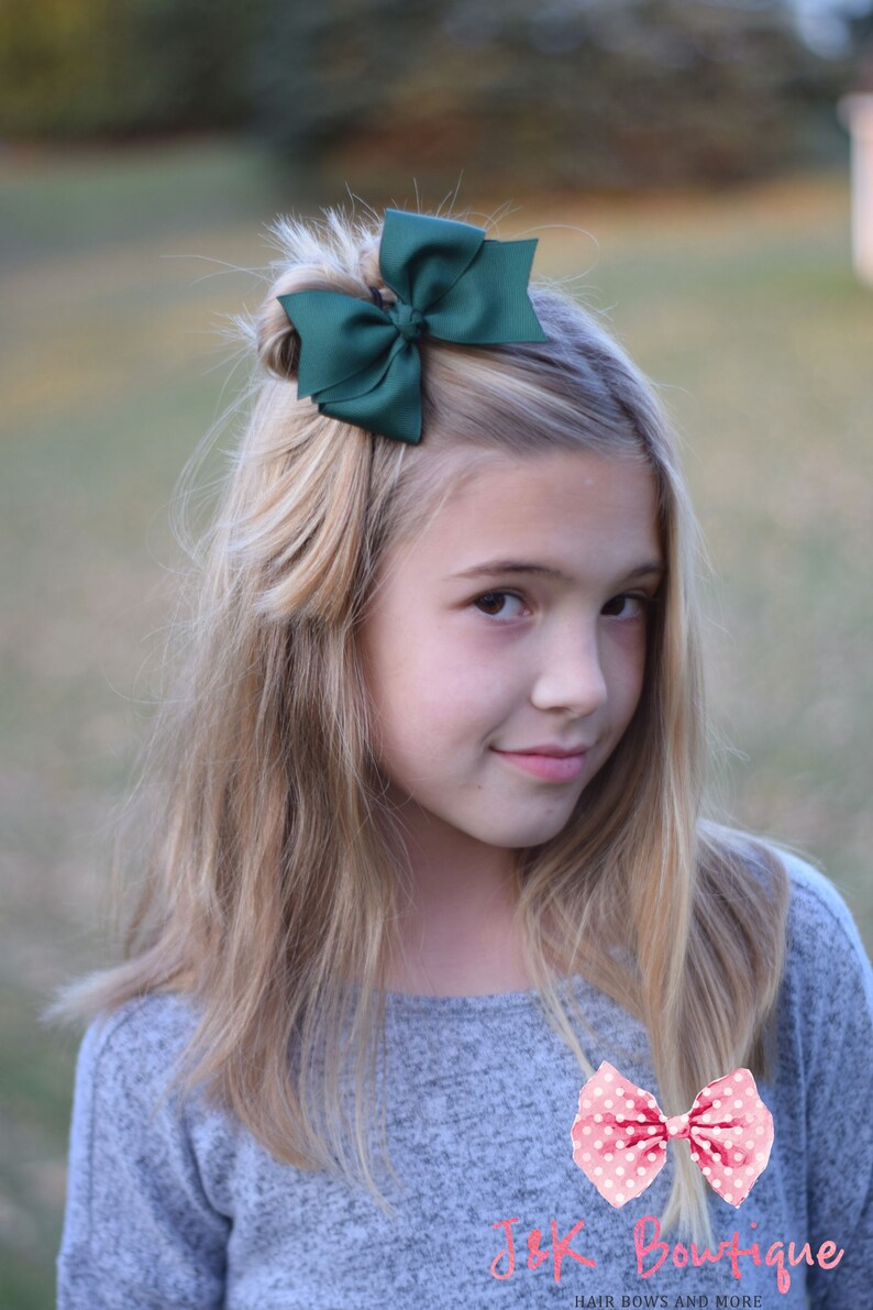 Fall Hair Bow Solid Hair Bow Ginger Hair Bow Rust Color Etsy