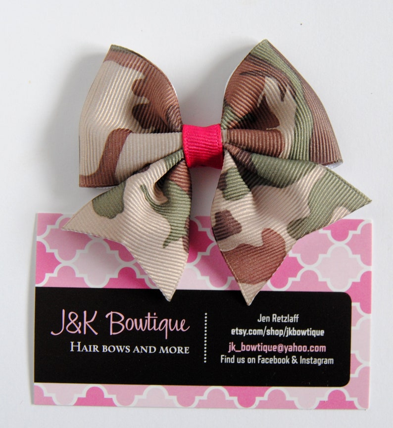 Camo hair bow hair clip hunting hair bow hair bow baby Etsy