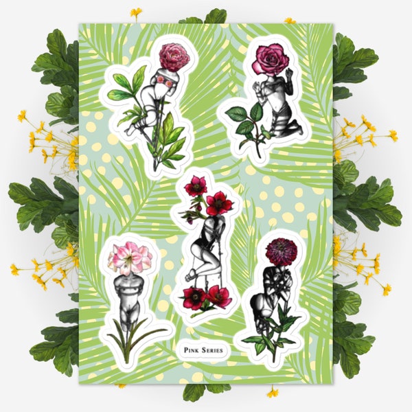 Pink Series Shibari Sticker sheet