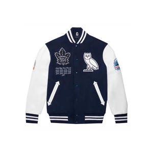 Vintage Varsity Jacke | Baseball Jacke | Letterman Bomberjacke | Blaue Varsity Jacke | Toronto Maple Leafs | Benutzerdefinierte Varsity Jacke