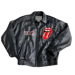 Rolling Stones Leather Jacket - Etsy