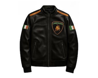 Kurtka wyścigowa Speed Bull: skórzana kurtka typu bomber, odzież uliczna w stylu motorsport