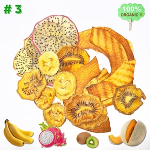 25 Slices | Dried Fruit Mix – 4 Premium Fruits | No Sugar | Natural & Healthy Snack #3