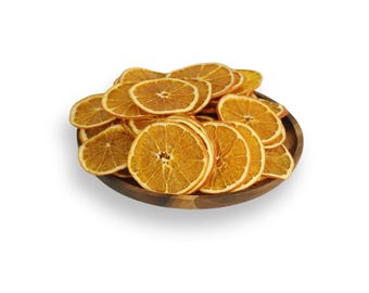 Tranches d'orange séchées | Décorations sans sucre pour gâteaux et boissons (25 pièces)