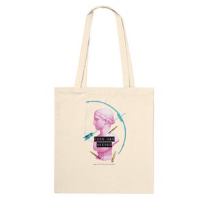 Feministische Artemis-Einkaufstasche - Null Männer nötig - Geschenk einer griechischen Göttin, Mythologie-inspiriert, mutiges Typografie-Statement