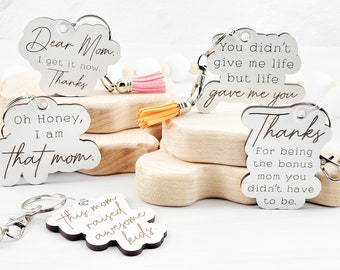 Keychain Mother's Day Humorous - Mom Quote Funny - Gifts for Moms - Best Mom Ever - Thank you Mom - Mom Day Snarky