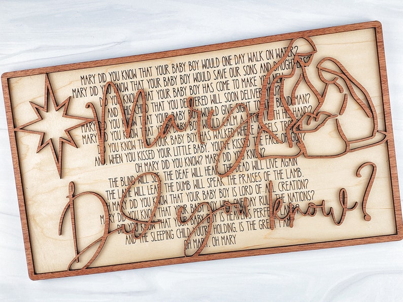 Mary Did You Know Christmas Song Sign Nativity Scene Decor Etsy