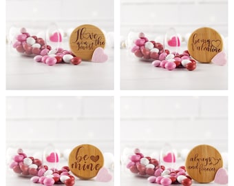 Candy Jar Personalized - Mother's Day Gifts for Her - Gifts for Couples - Wood Lid Candy Jar - Mom Valentine Gift - Date Night Jar