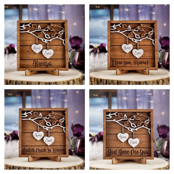 Wooden Anniversary Card,Handmade Wedding Anniversary Greeting