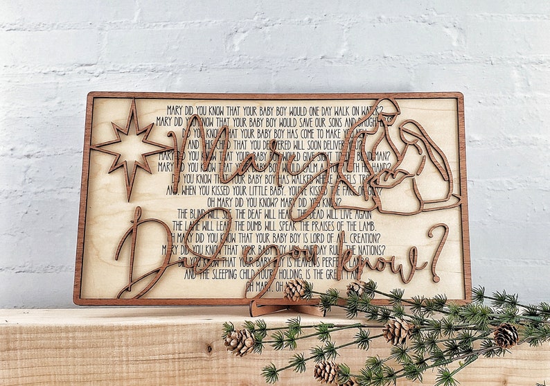 Mary Did You Know Christmas Song Sign Nativity Scene Decor Etsy