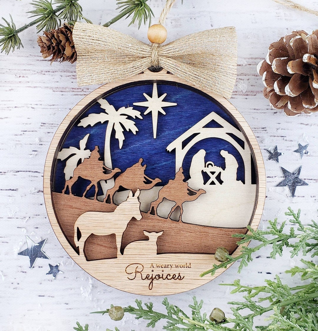 22 DIY Wooden Christmas Ornaments - Maker Mama