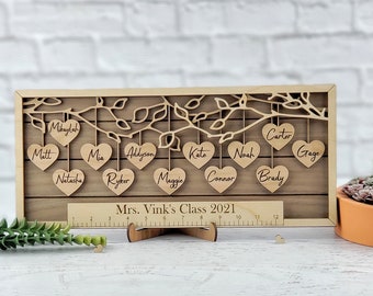 Personalized Teacher Appreciation Gift: Engraved Wooden Keepsake